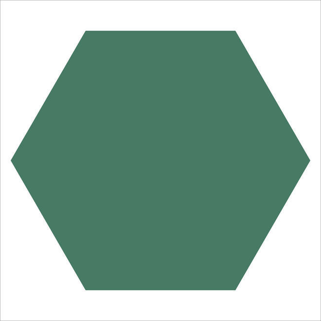 WM 25MM HEXAGONS VEF DARK GREEN ON FIBER-main-image