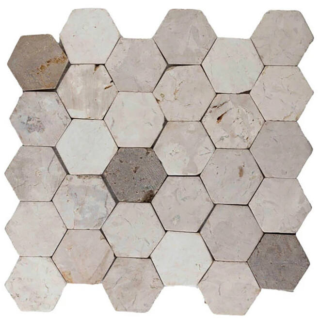 PARQUET HEXAGON SUNSET BROWN-CREAM-main-image