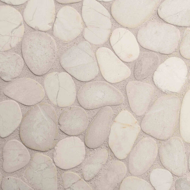 HORIZONTAL SLICED PEBBLES WHITE-main-image