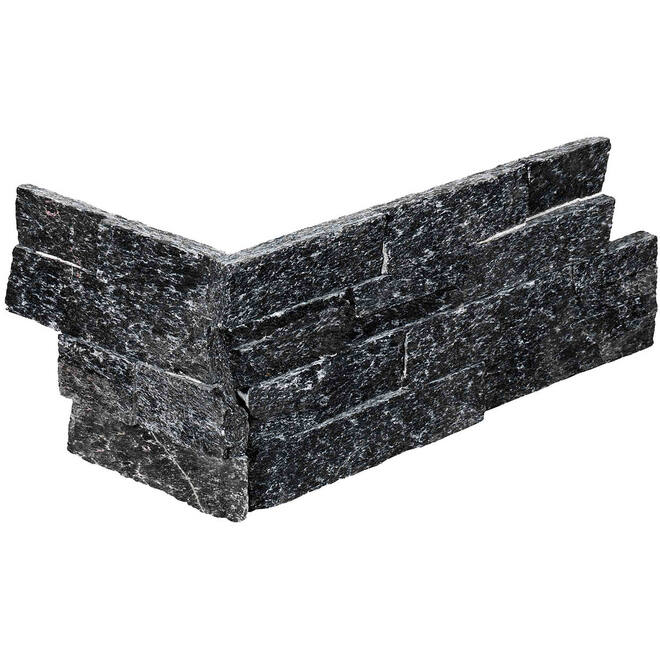 STONE PANELS BLACK QUARZITE (40+20)X15X1,5-2,5 CM-main-image