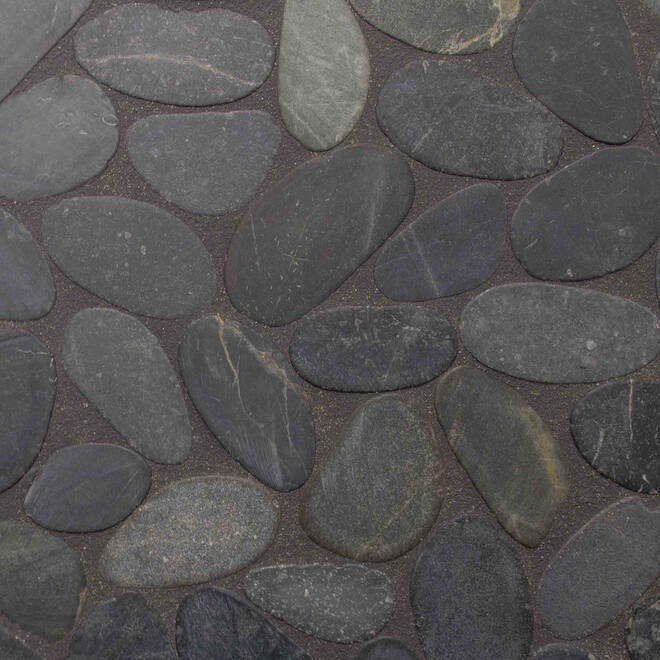 HORIZONTAL SLICED PEBBLES BLACK-main-image