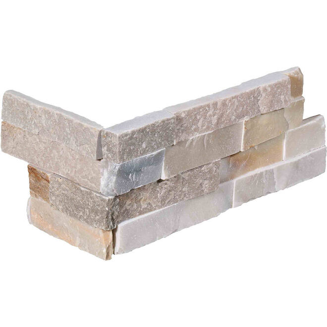 STONE PANELS WHITE QUARZITE (40+20)X15X1,5-2,5 CM-main-image